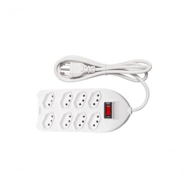 Imagem de Protetor Eletronico C- 8 Tomadas Branco Epe 1008+ 3metros