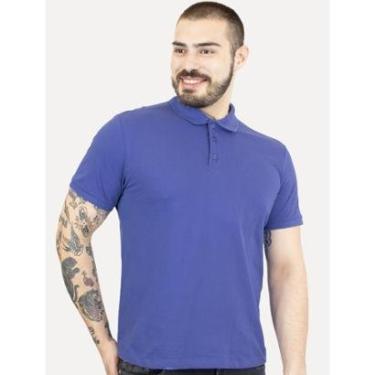 Imagem de Polo Ellus Masculina Piquet Classic Easa Azul Cobalto-Masculino