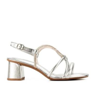 Imagem de Sandália Dakota de Salto Bloco Metalizada Y7911-Feminino