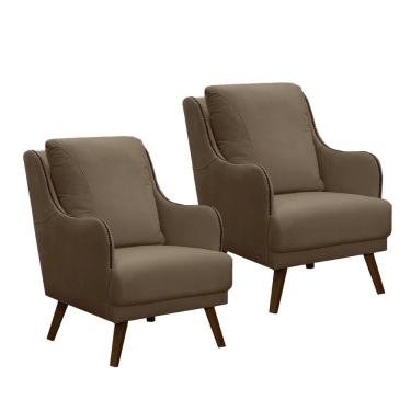 Imagem de Kit 2 Poltronas Arezo com Molas Ensacadas Movellu Home