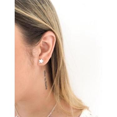 Imagem de Brinco Estrela Chapinha  Prata - milly shop