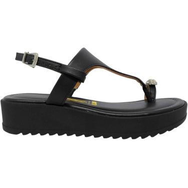 Imagem de Sandália Dedo Feminina Casual Dia a Dia Passeio Trabalho Flat Form Com Dedeira Conforto Vizzano 6492.329