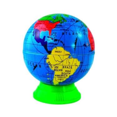 Imagem de Apontador Escolar Manual Mapa Mundi Globo Terrestre Kz3021Bl - KAZ