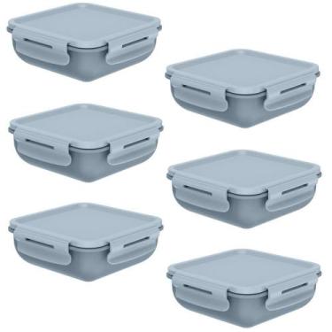 Imagem de Marmita Potes Ou Com Travas Herméticas 6Un ul Quadrada