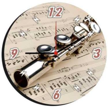 Imagem de Relógio De Parede Decorativo Estilo Música 44