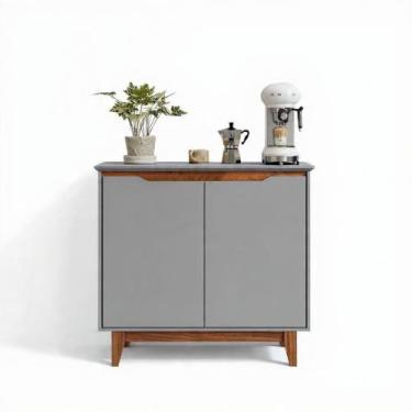 Imagem de Buffet 2 Portas Flow Sem Gaveta Aparador Balcão De Cozinha Ou Sala De 