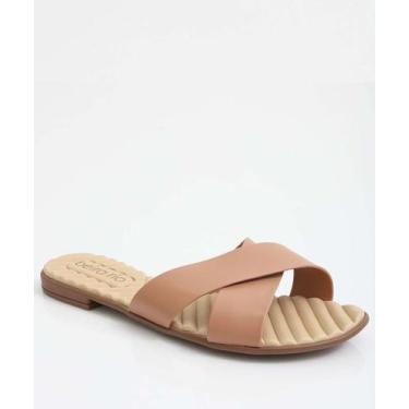 Imagem de Rasteirinha Feminina Tiras Beira Rio Bege-99109, Bege, 36