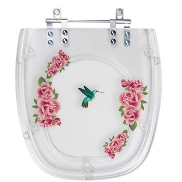 Imagem de Acento Sanitário Decorada Beija Flor para vaso Celite City