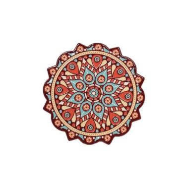 Imagem de Mandala Decorativa de Ceramica Pequena Porta Copo Cor E - NACIONAL