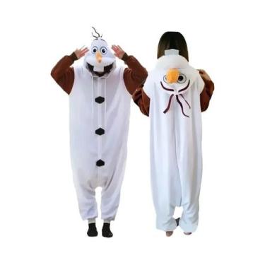 Imagem de Pijama De Fleece Do Boneco De Neve Olaf Do Disney Frozen Para Adultos 