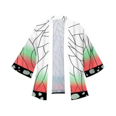 Imagem de Kimono Rosa De Verão Para Cosplay Nezuko Kamado E Shinobu Kocho, Estil