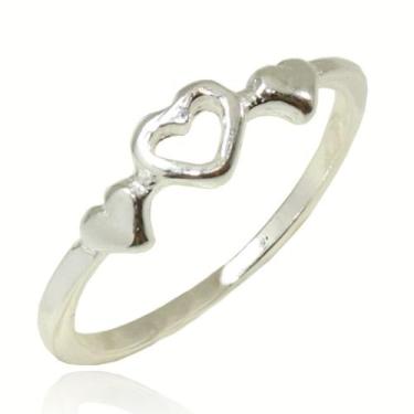Imagem de Anel Feminino Prata Pura Legitima Coração Amor - Lojas La&Ny Pratas, 2