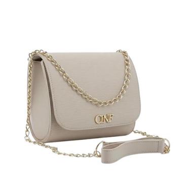 Imagem de Bolsa Feminina Transversal Tira Colo Corrente - CF Ecommerce, Marfim