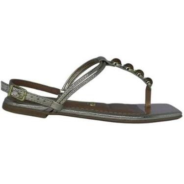 Imagem de Sandália Rasteira Vizzano Metalizado Dourado - 41669-Feminino