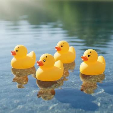Imagem de Kit Com 4 Brinquedos Para Banho Banheira Pato Tubarão Tartaruga Polvo 