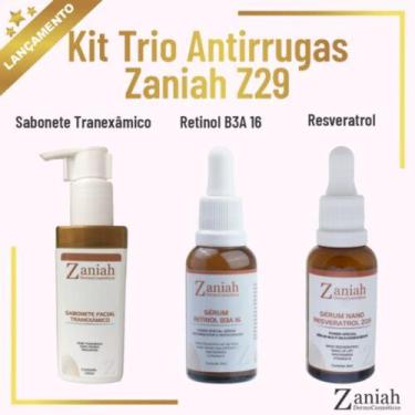 Imagem de Kit Antirrugas: Retinol, Sabonete TXA Anti Manchas & Resveratrol Zania