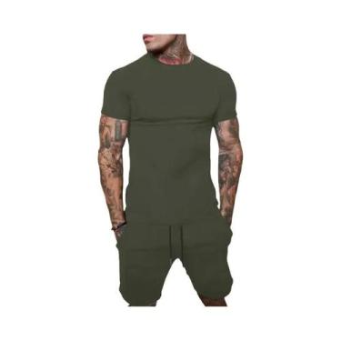 Imagem de Conjunto De Roupas Esportivas Masculinas De Verão, Camiseta De Manga C