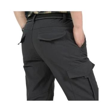 Imagem de Calças Cargo Camufladas De Inverno Para Homens, Com Forro De Lã Espess