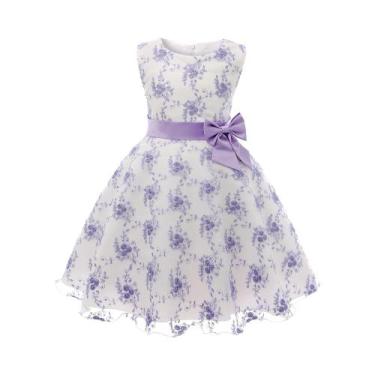 Imagem de Vestido De Princesa Com Renda Bordada Para Meninas, Estilo Europeu-Ame