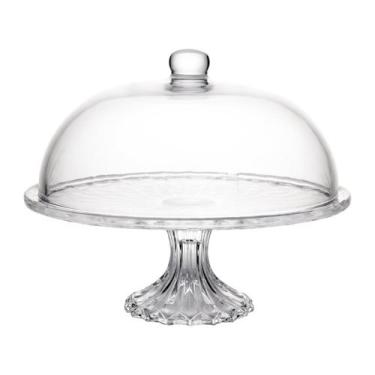 Imagem de Boleira de Vidro Centro de Mesa com Tampa Diamond 31cm - Lyor