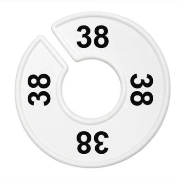 Imagem de Separador de Cabide, Branco , Impressão Numérica Num.:38 - Central