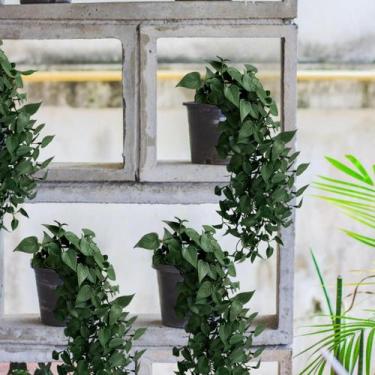 Imagem de 9 Plantas de Folhagens Artificiais (60x12) Pendentes com Toque Realist