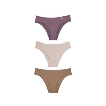 Imagem de Kit Delrio Calcinha Em Cotton V51364 New Nude/Areia/Mouss, GG, New nud