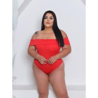 Imagem de Body Plus Size Ciganinha Ombro a Ombro Cor:vermelhoTamanho:GG - luh ma