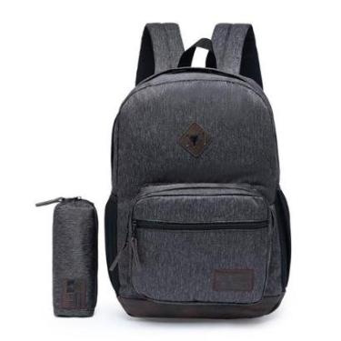 Imagem de Kit Mochila Cavalera Estojo Reforçad Espaçosa-Unissex