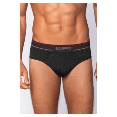 Imagem de Cueca Slip Microfibra sem Costura Lupo 624-003, 9760, Preto mescla, G 