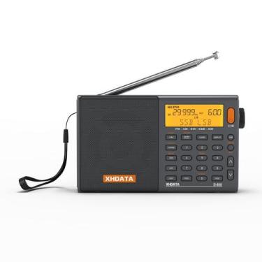 Imagem de Rádio portátil XHDATA D808 AM FM SW LW Air Band SSB RDS Cinza