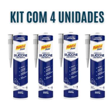 Imagem de Adesivo Silicone Acético 260g Incolor Vedação Transparente para Reparo