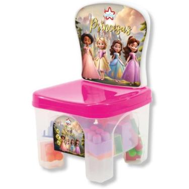Imagem de Brinquedo para Montar Kidverte Princesas C/28 Blocos KIT