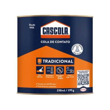 Imagem de Adesivo De Contato Cascola Tradicional Sem Toluol 195 G - Colagem De L