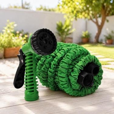 Imagem de Mangueira Expansível 22,5m Retrátil Flexível Com 7 Jatos Para Jardim C