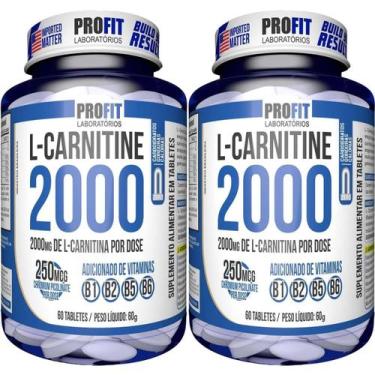 Imagem de Kit 2X L-Carnitina 2000 + 250mcg Cromo - 60 Tabletes - ProFit - PROFIT