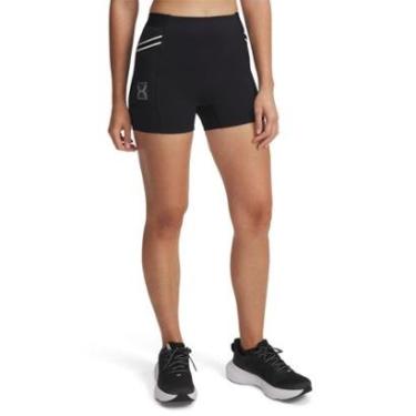 Imagem de Shorts de Corrida Under Armour Run 96 Feminino P Preto-Feminino