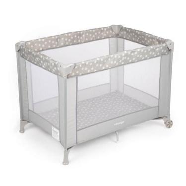 Imagem de Berço Para Bebê Portátil Cercado Fit Até 15kg Cinza Estrela Voyage
