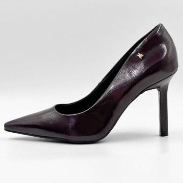 Imagem de Sapato Via Marte Scarpin em Verniz Feminino, 38, Pinha