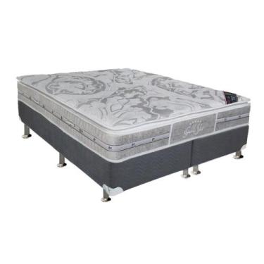 Imagem de Cama Box King: Colchão Molas Pocket Ensacadas Castor Super Luxo Látex 