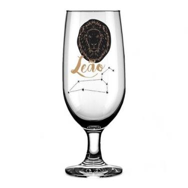 Imagem de Taça de Cerveja 300ml - Zodíaco Leão: Elegância e Sabor em Cada Brinde
