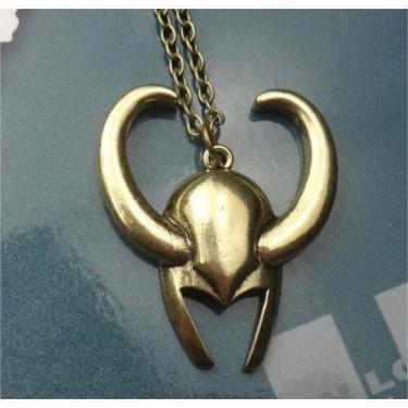 Imagem de Colar Loki Reino de Odin Capacete Chifres Marvel Vingadores Thor Pinge
