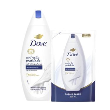 Imagem de Kit Sabonete Líquido Dove Nutrição Profunda 250ml + Refil