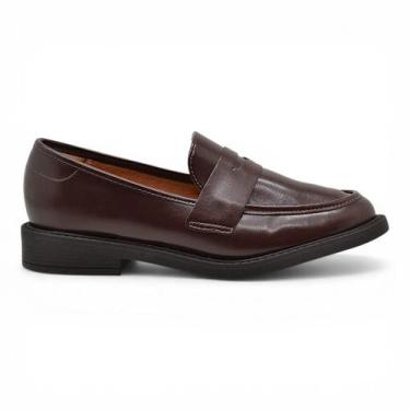 Imagem de Mocassim Vizzano Feminino Loafer Casual Conforto Trabalho, Marrom, 38