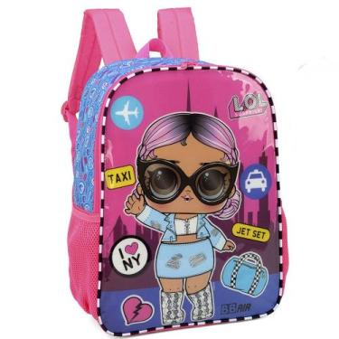 Imagem de Mochila Escolar Infantil LOL Taxi NY Jet Set Média Original Luxcel