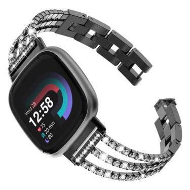 Imagem de Corrente de pulseira com diamante de cristal para Fitbit Versa 3/4 - F
