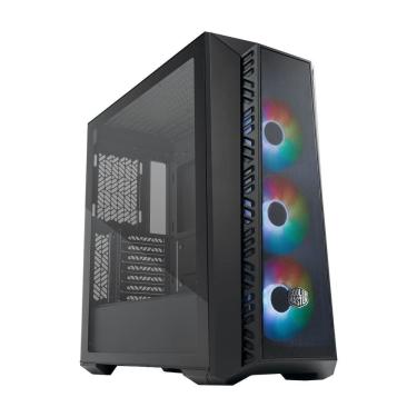 Imagem de Gabinete para Computador Masterbox 520 Mesh Vidro Temperado 3 Fans ARGB 120mm Preto Cooler Master