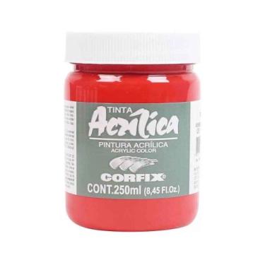 Imagem de Tinta Acrilica P/ Tela 250ml Corfix 056- Vermelho Frances