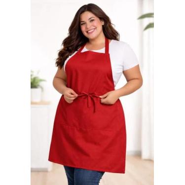 Imagem de Avental Plus Size Oxford Bolso Grande  Profissional  Cozinha  Confeita