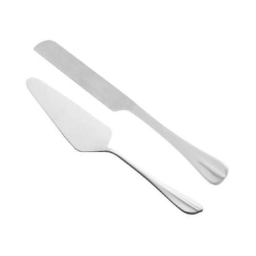 Imagem de Conjunto 2 Peças Talher Para Bolo de Aço Inox Positano Lyor
